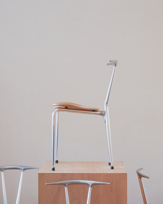 Carlo Bartoli : A Set of 4 Holé Chairs [Italy] Ply Seat